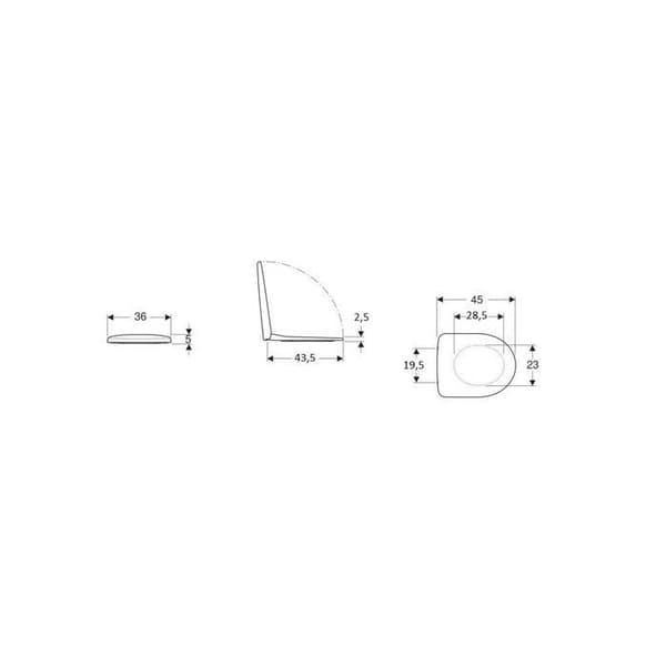 GEBERIT SELNOVA GEB.SEAT NORMX POT BCO, LARGE SELNOVA GEB.SEDILE NORM