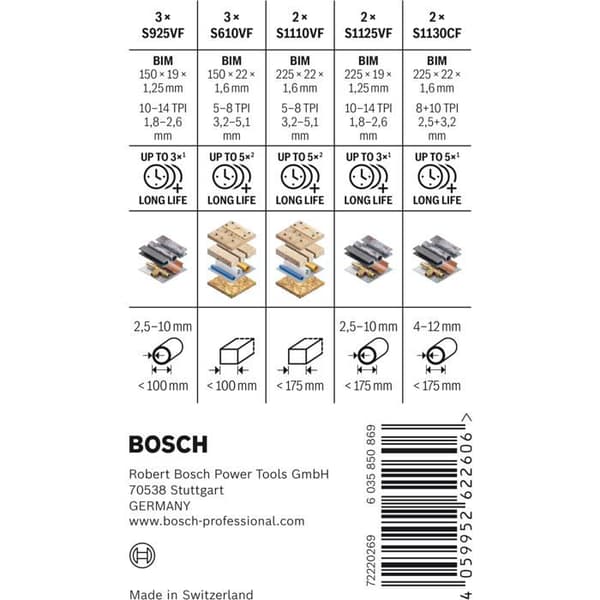 Sägsågsblad - Bosch - PRO Demolition - 12 st - Högkolhaltigt stål
