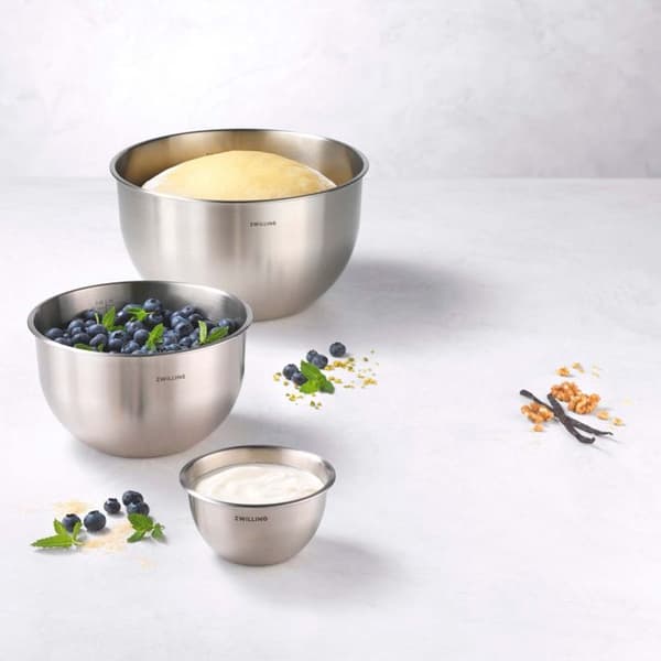 Set med skålar S/M/L / 3-delar, Rostfritt stål, Silver