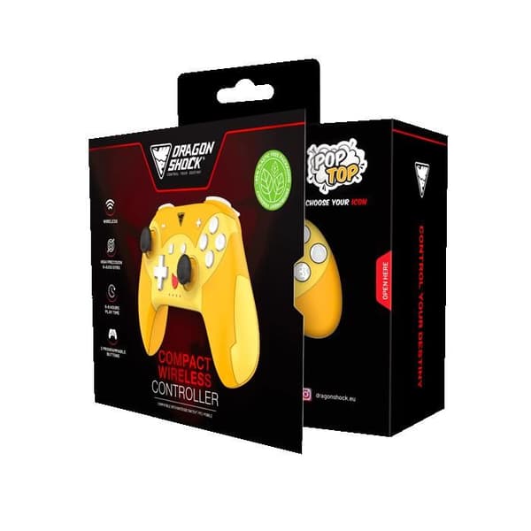 Spelkontroll - DRAGONSHOCK - POPTOP COMPACT BT - Bluetooth - Programmerbar - 6-axlig gyroskopisk