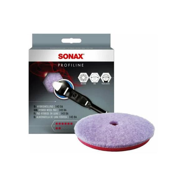 Pad för polermaskin - Kaross - Ull och polyester - 143mm diameter - SONAX