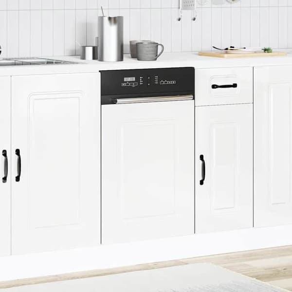 vidaXL Diskbords-panel Kalmar vit glans 45x1,5x57 cm 853649