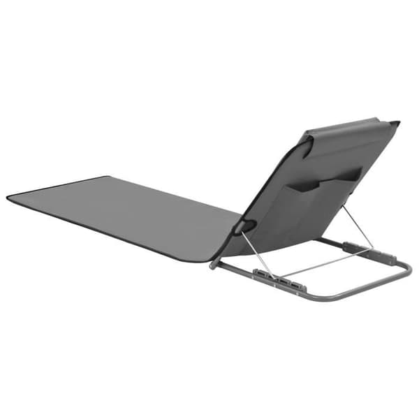 Set med 2 vikbara strandmattor - Grå - 160 x 53 x 47 cm