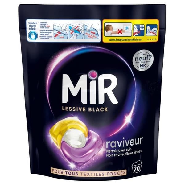 Tvättkapslar Black Doypack x20