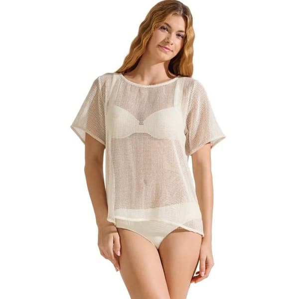 T-shirt dam Lisca Malaga - elfenben