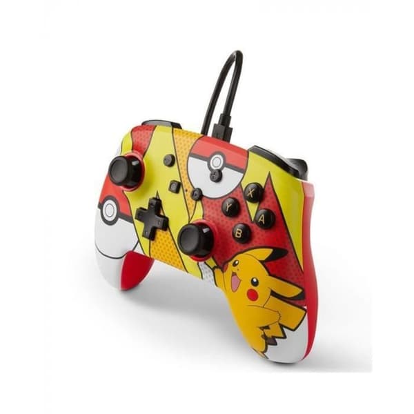 Spelkontroll - POWER A - Pikachu Pop Art - Trådad - Gul - Nintendo Switch