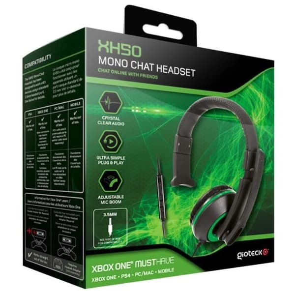 Gaming Headset Mono XH50 Grön för PS4, Xbox One och PC-MAC