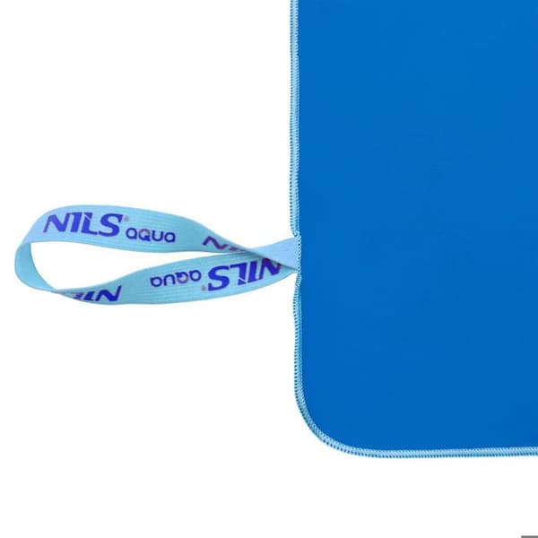 Mikrofiberhandduk NILS Aqua NAR12 - Blå, kompakt, snabb absorption