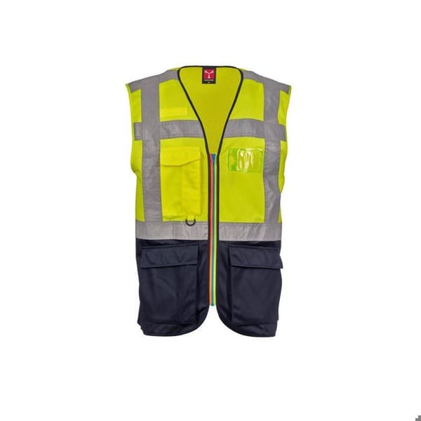 Payper Wear Extrovert säkerhetsväst - fluorescerande gul/marinblå