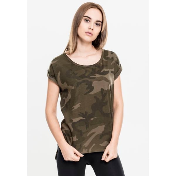 T-shirt dam Urban Classic ba shaped - grön kamouflage