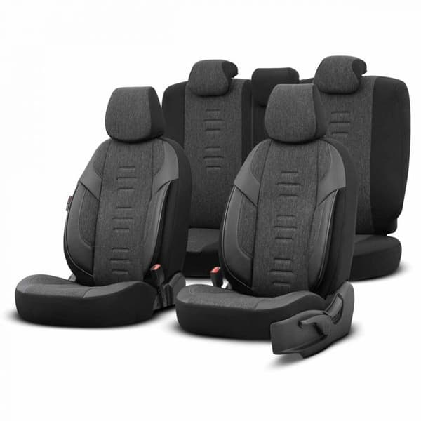 Sats med bilstolsöverdrag OTOM THRONE 102 RÖK 3-ZIP