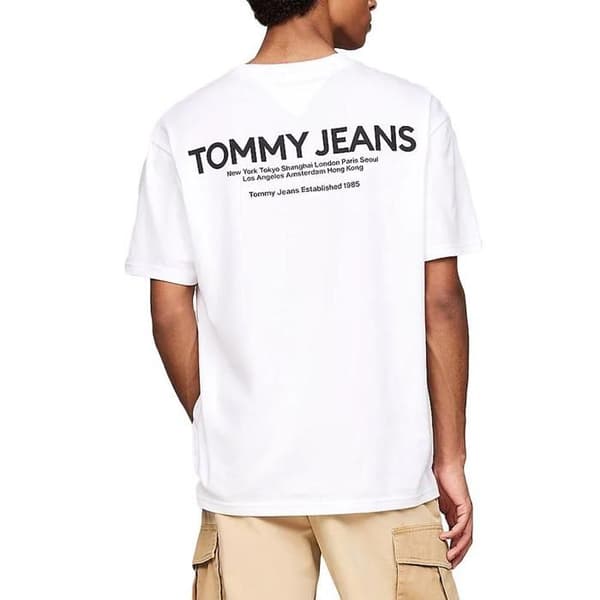 Vit T-shirt Herr Tommy Hilfiger Pri