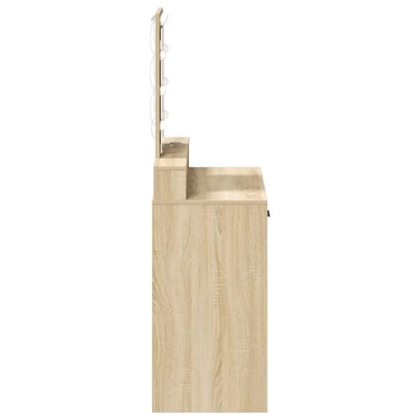 Coiffeuse med LED-lampor Ek Sonoma 79x41x140 cm