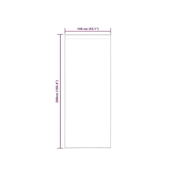 Gardiner i voile - vidaXL - Mörkgrå - Polyester - 260x140 cm - Set om 2 - Utvändig montering