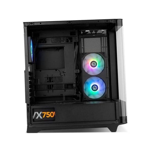 PC-låda NOX Hummer ETHER Semitorre Gaming Kurvad ATX USB-C Svart