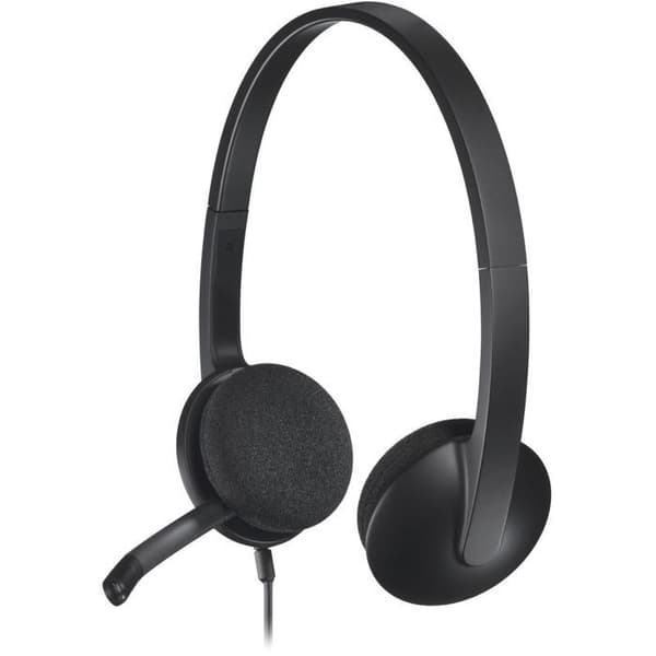Hörlurar - Trådad - Logitech - H340 - USB - Antistörning - Svart