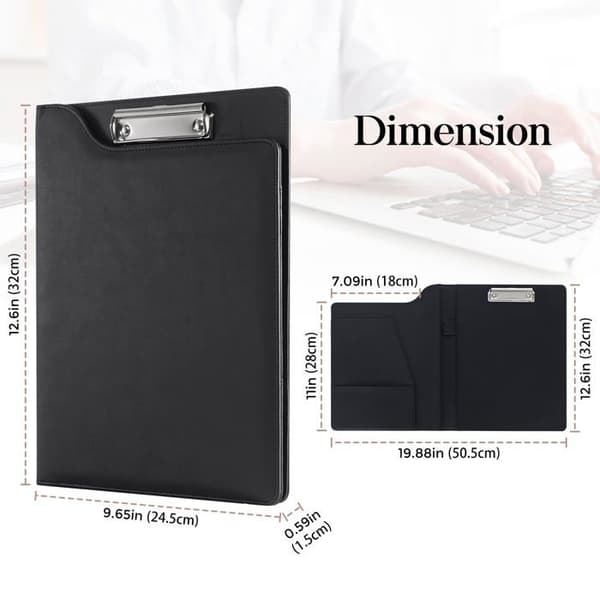 Dokumentväska - PROCASE - PC-08364497 - PU-läder - A4 - Svart