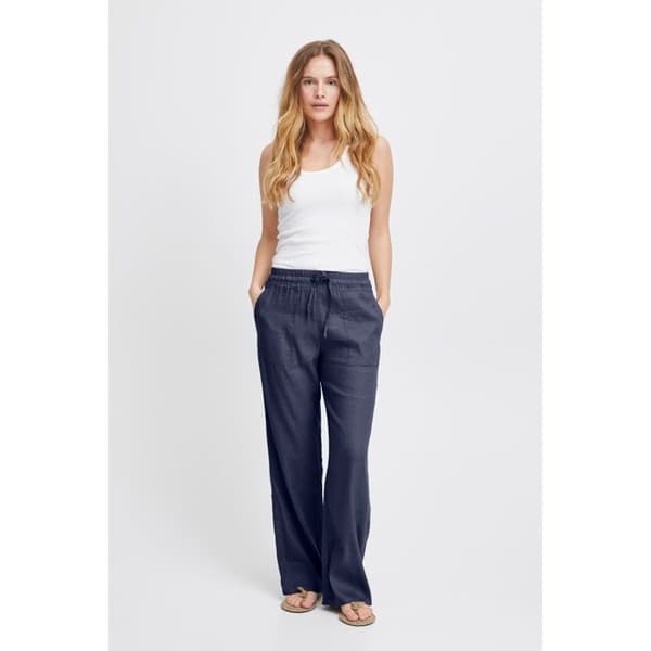 Byxor med vida ben dam Pulz Jeans Luca