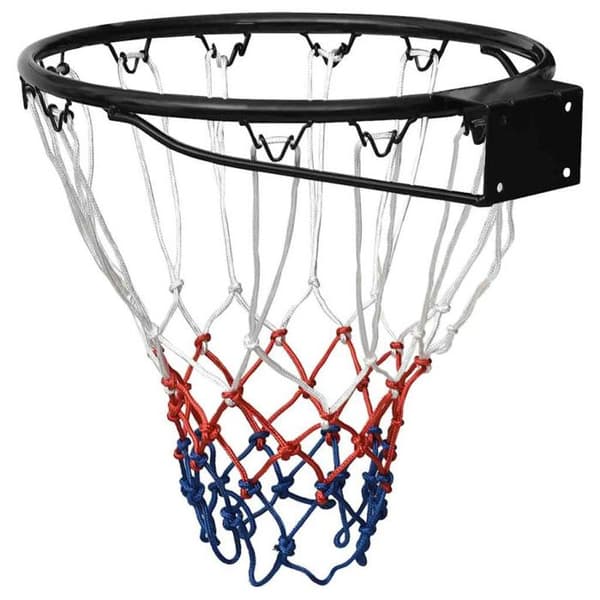 Basketbollring - vidaXL - 39 cm - Stål - Svart - Väggmontering