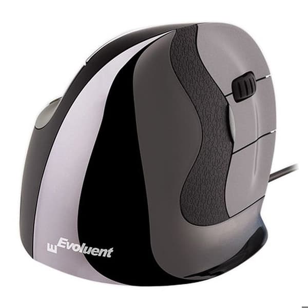 Ergonomisk Mus - Evoluent - VerticalMouse D Large - Trådbunden - Laser 2600 dpi - 5 Programmerbara Knappar