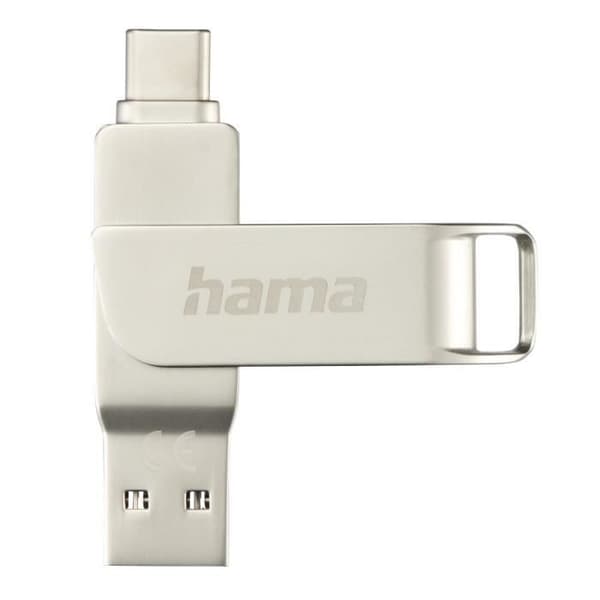 USB-minne - HAMA - C-Rotate Pro - 64GB - USB-C 3.1/3.0 - 70MB/s Silver