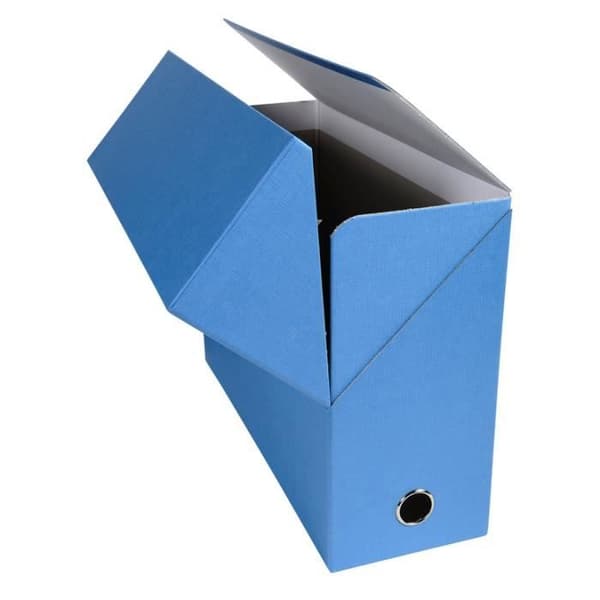 Överföringslåda D120 blått linnepapper