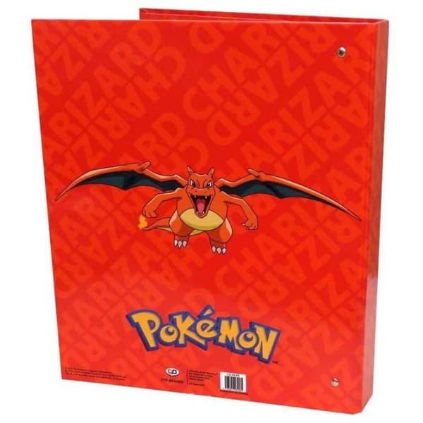 A4 pärm - Ocio Stock - Charizard - Svart - Med ringar - För barn