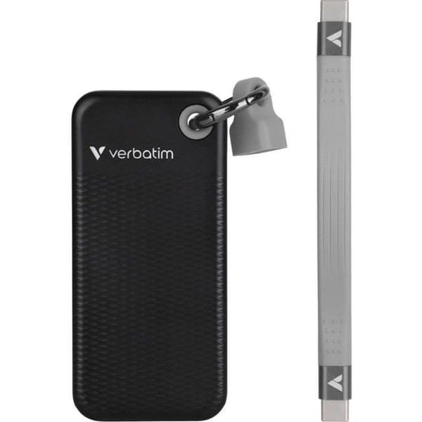 Extern SSD - VERBATIM - Pocket - 1 To - Svart / Grå