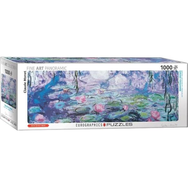 Pussel 1000 bitar panoramisk: Claude Monet: Nymferna