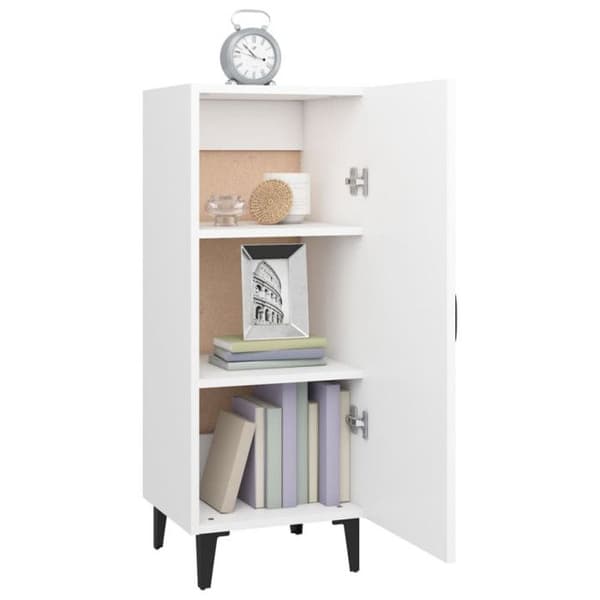 vidaXL Buffé Vit 34,5x34x90 cm Ingenjörsträ 812330