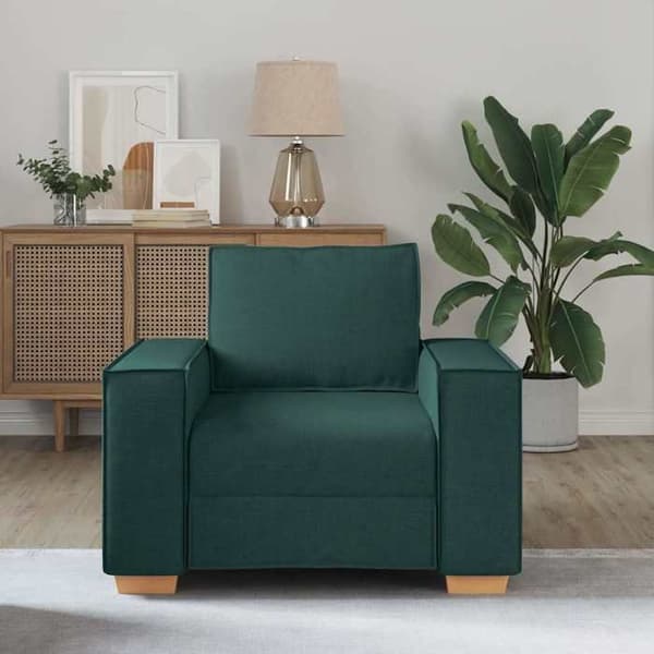 Mörkgrön Fåtölj Soffa 60 cm Tyg