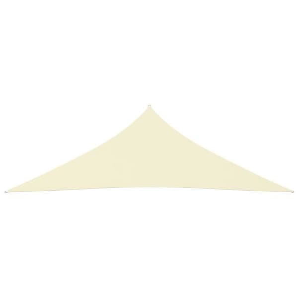 vidaXL Parasol Sail Triangular Oxford Tyg 2,5x2,5x3,5 m Kräm