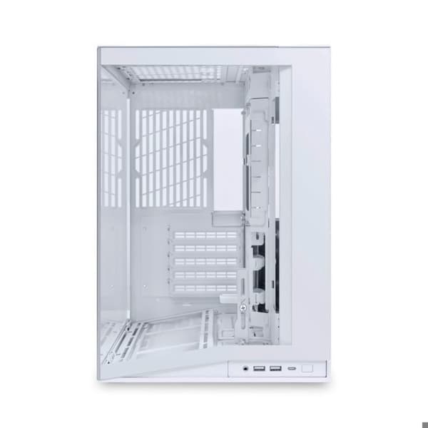 PC-chassi - Lian-Li O11D Mini V2 Flow - Mini-ITX - Vit - Härdat glas