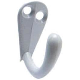 Bulk hårdvara 5-pack metall Robe krokar, vit