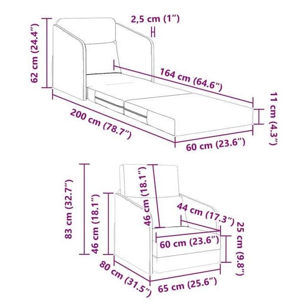 vidaXL Sängsoffa Gul 65 x 80 x 83 cm Sammet 4106653