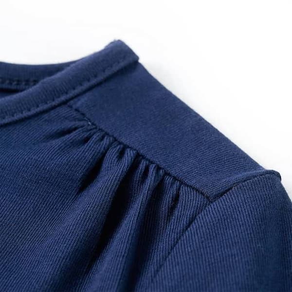 Barn T-shirt med lång ärm marinblå Multi-storlekar