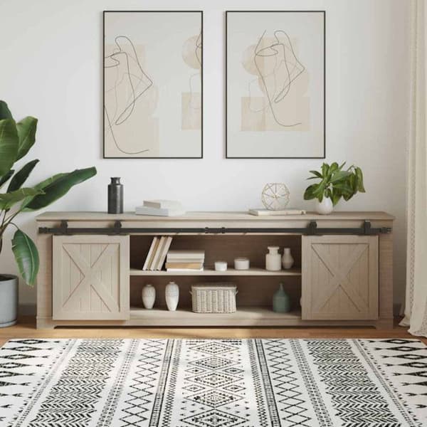 Kit för skjutdörrsram 200 cm kolstål