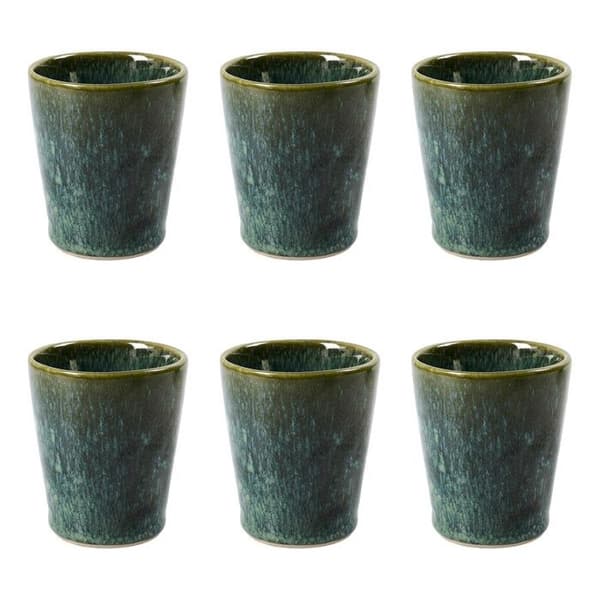Set med 6 kaffekoppar "Elia" 9cl grön