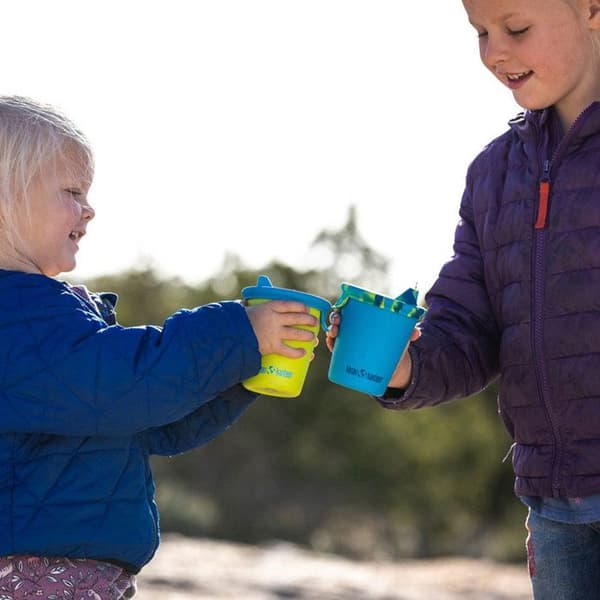 Inox-goblet 296 ml med sugrörslock spring bud - KLEAN KANTEEN