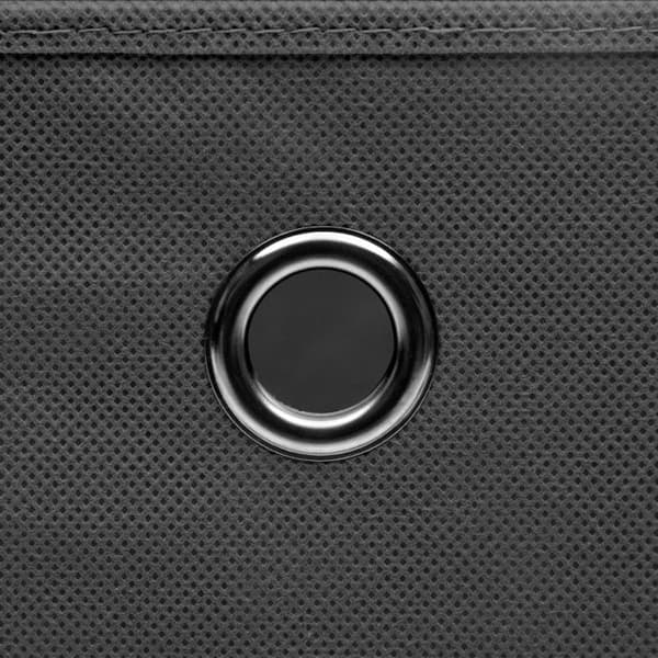 vidaXL Förvaringsboxar med lock 4 st 28x28x28 cm Grå