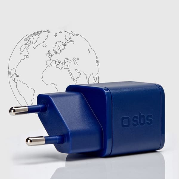 GaN PD 20W USB C nätladdare - SBS - Blå