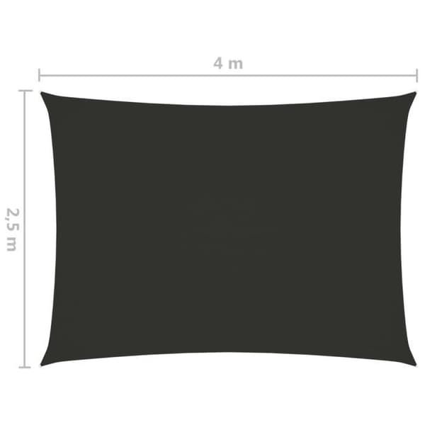vidaXL Parasoll Canopy Oxford Tyg Rektangulär 2,5x4 m Antracit