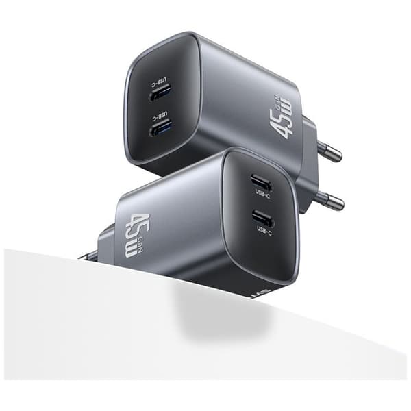 USAMS CC305 T66 45 W GaN väggladdare 2xUSB-C