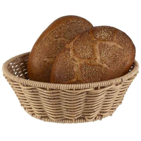 Rund Brödkorg COVE Flätad D 20cm H 7cm Beige