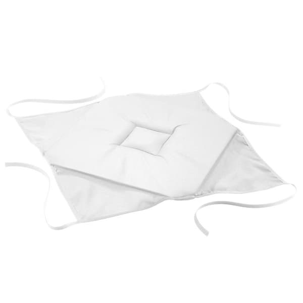 Galette 4 klaffar 36 x 36 x 3,5 cm essentiell vanlig polyester Vit