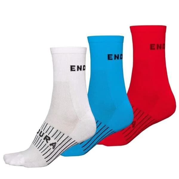Endura Coolmax Race 3-P Cykelstrumpor Herr, Vit