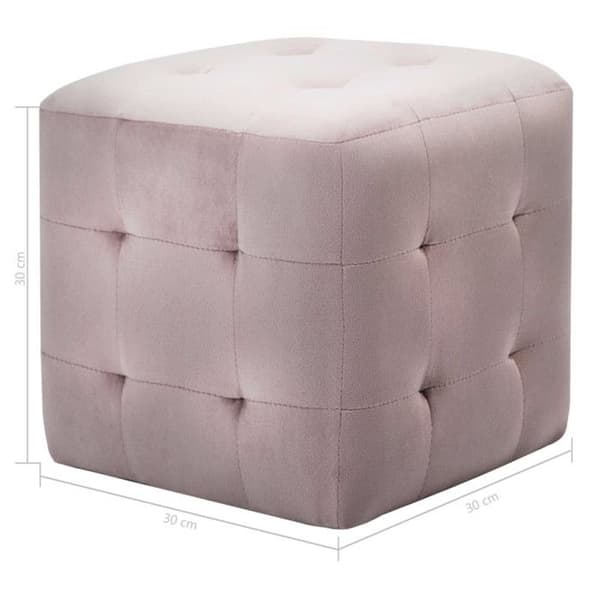 vidaXL 2 st Påsar Rosa 30 x 30 x 30 cm Sammetstyg