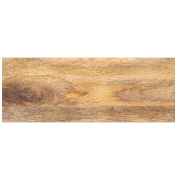 vidaXL Bordskiva 90x30x2,5 cm rektangulär massiv mangoträ 371437