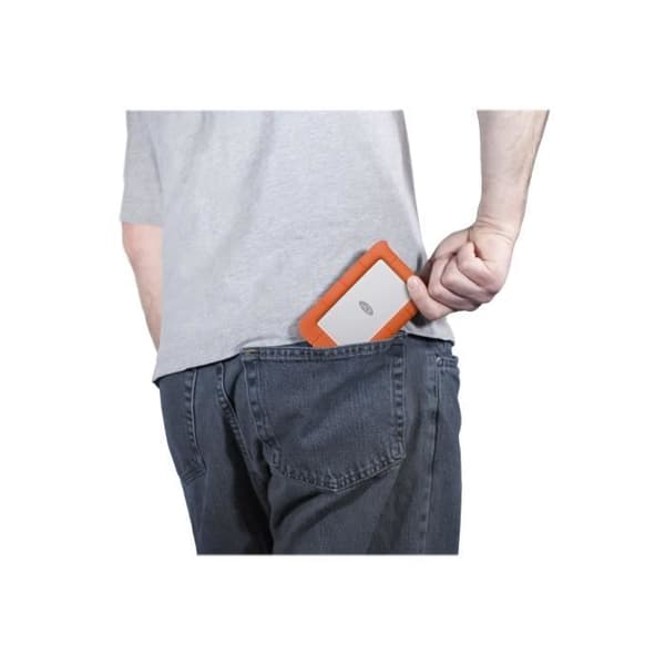 LaCie Rugged USB-C 1TB extern hårddisk - Robust och USB-C-kompatibel - Orange