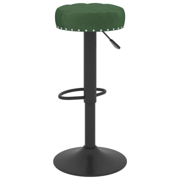 vidaXL Barstolar, 2 st Mörkgrön Sammet
